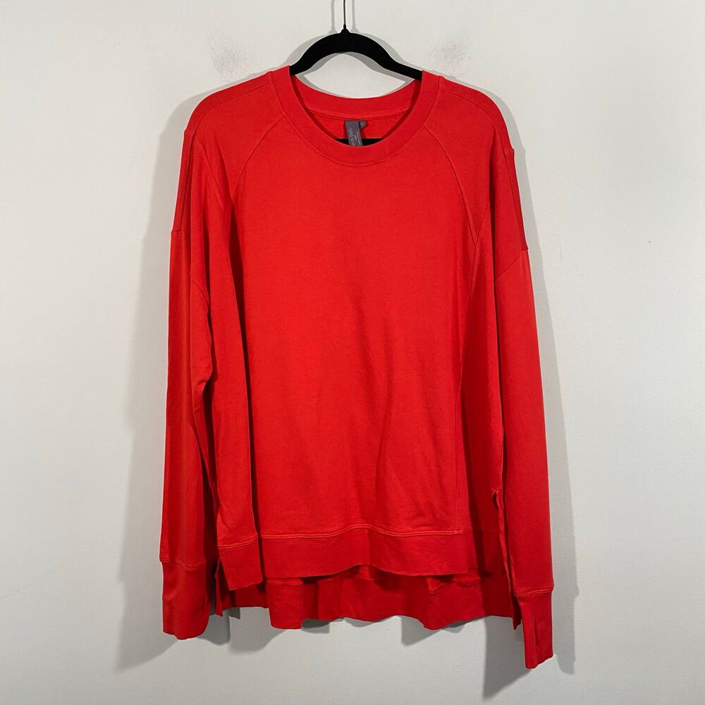 Sweaty Betty Red Crew Neck Long Sleeve After Class Longline Sweatshirt Size XL